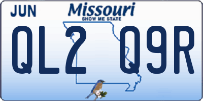 MO license plate QL2Q9R
