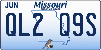 MO license plate QL2Q9S