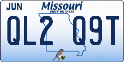 MO license plate QL2Q9T