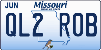 MO license plate QL2R0B