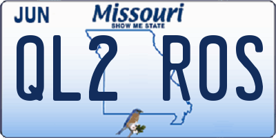 MO license plate QL2R0S