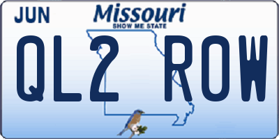 MO license plate QL2R0W