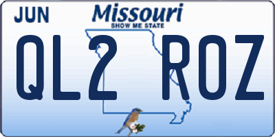 MO license plate QL2R0Z