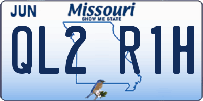 MO license plate QL2R1H