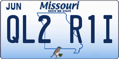MO license plate QL2R1I