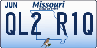 MO license plate QL2R1Q