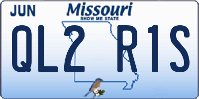 MO license plate QL2R1S
