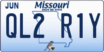 MO license plate QL2R1Y