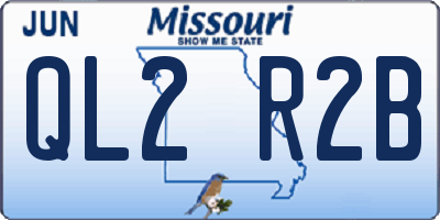 MO license plate QL2R2B