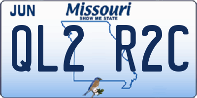 MO license plate QL2R2C