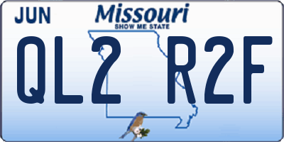 MO license plate QL2R2F