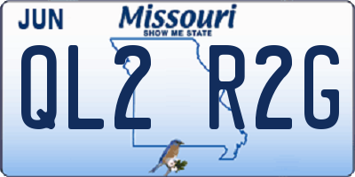 MO license plate QL2R2G