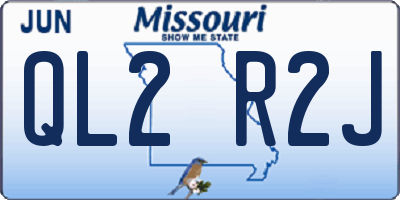 MO license plate QL2R2J