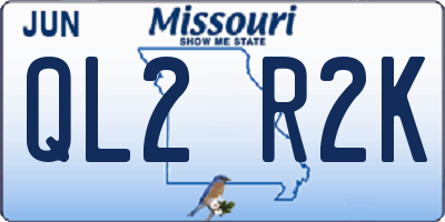 MO license plate QL2R2K