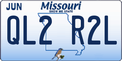 MO license plate QL2R2L
