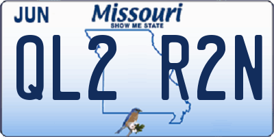 MO license plate QL2R2N