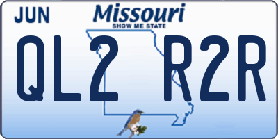 MO license plate QL2R2R