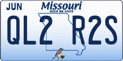 MO license plate QL2R2S