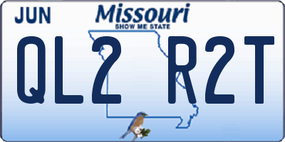 MO license plate QL2R2T
