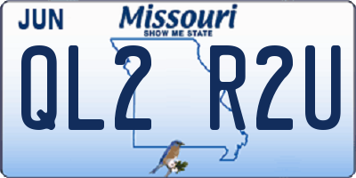 MO license plate QL2R2U