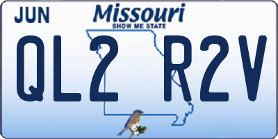 MO license plate QL2R2V