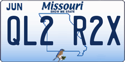 MO license plate QL2R2X
