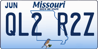 MO license plate QL2R2Z