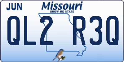 MO license plate QL2R3Q
