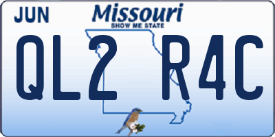 MO license plate QL2R4C