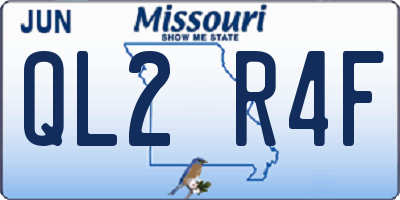MO license plate QL2R4F