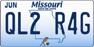 MO license plate QL2R4G