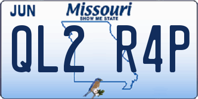 MO license plate QL2R4P