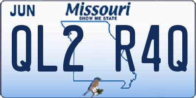 MO license plate QL2R4Q