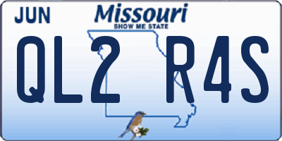 MO license plate QL2R4S
