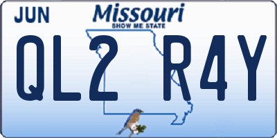 MO license plate QL2R4Y