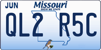 MO license plate QL2R5C