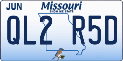 MO license plate QL2R5D