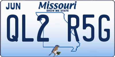 MO license plate QL2R5G