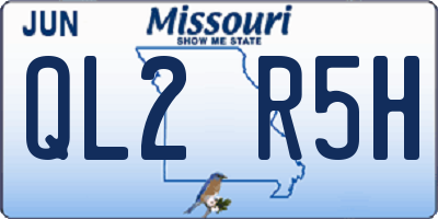 MO license plate QL2R5H
