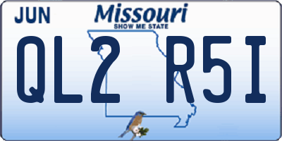 MO license plate QL2R5I