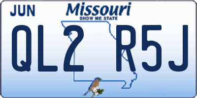 MO license plate QL2R5J