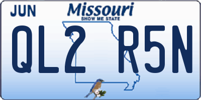 MO license plate QL2R5N