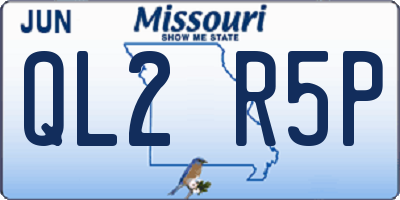 MO license plate QL2R5P