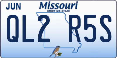 MO license plate QL2R5S