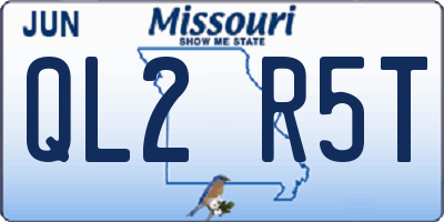 MO license plate QL2R5T