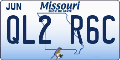 MO license plate QL2R6C