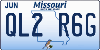 MO license plate QL2R6G