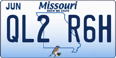 MO license plate QL2R6H