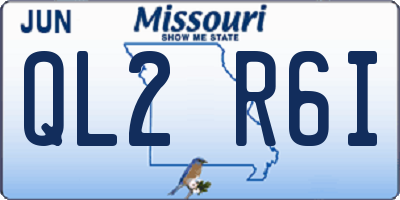 MO license plate QL2R6I