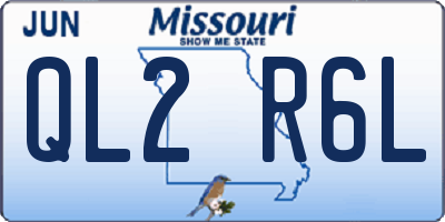 MO license plate QL2R6L